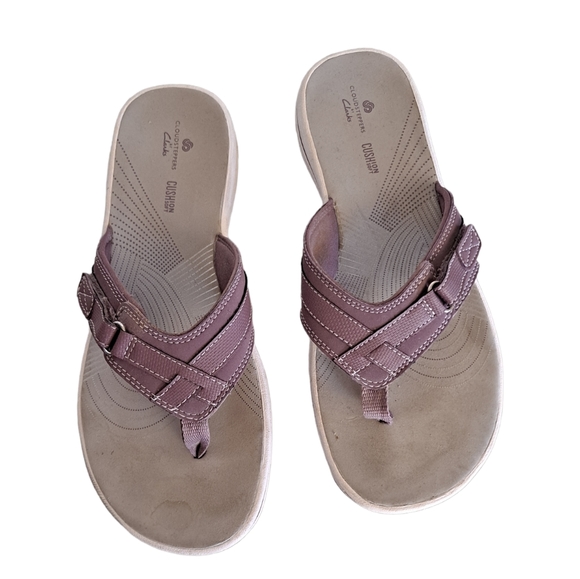 Cloudsteppers by Clarks | Shoes | Clarks Cloud Steppers Pink And White  Sandals | Poshmark